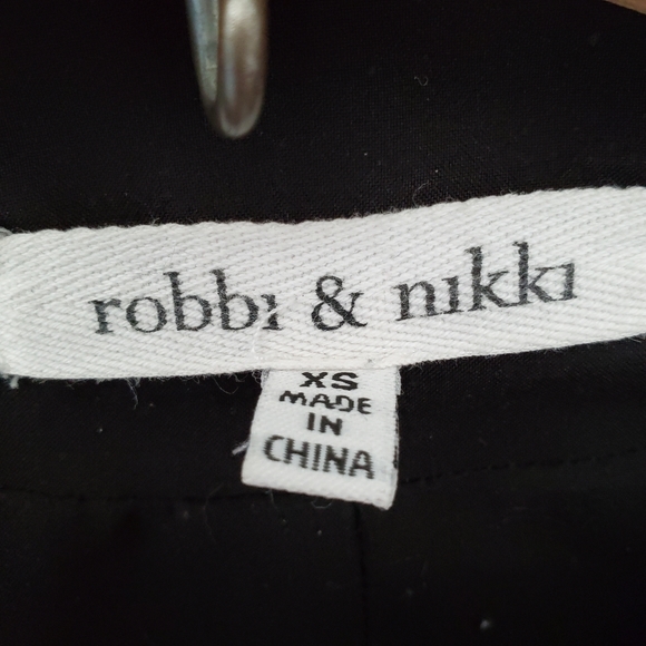 Robbi & Nikki Solid Gray Black Zip Up Jacket - Picture 4 of 6